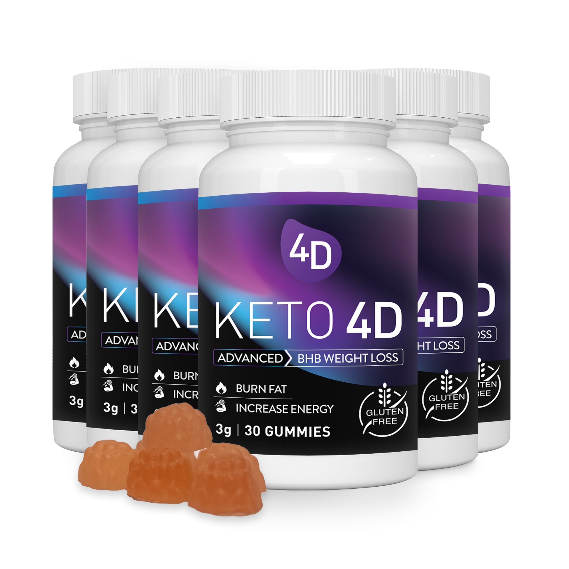 4D Keto Gummies - 6 Pack